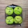 The Softball Group Set Of Optic Yellow 12" Weighted Leather Training Softballs